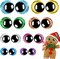 160PCS Large Glitter Safety Eyes for Amigurumi – 3D Crochet Doll Eyes with Washers for DIY Puppets, Bears & Plush Animals (12-18mm)